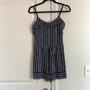 Ann Taylor Navy and White Striped Romper
